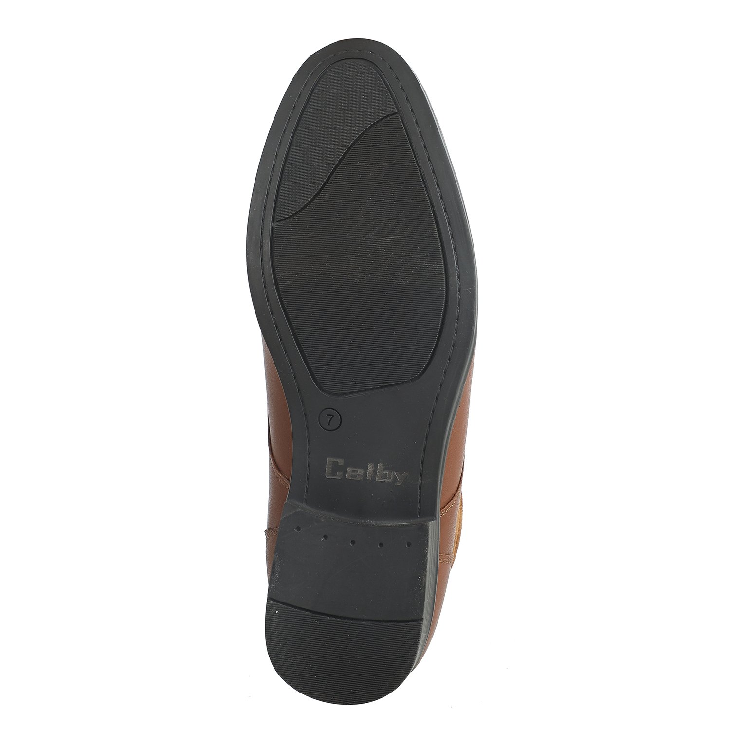 Brown high ankle premium leather suede boots for men with a hidden heel - Image 3