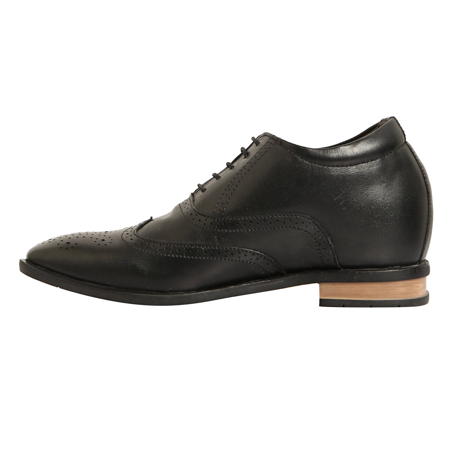Black brogue derby with a hidden heel - Image 2