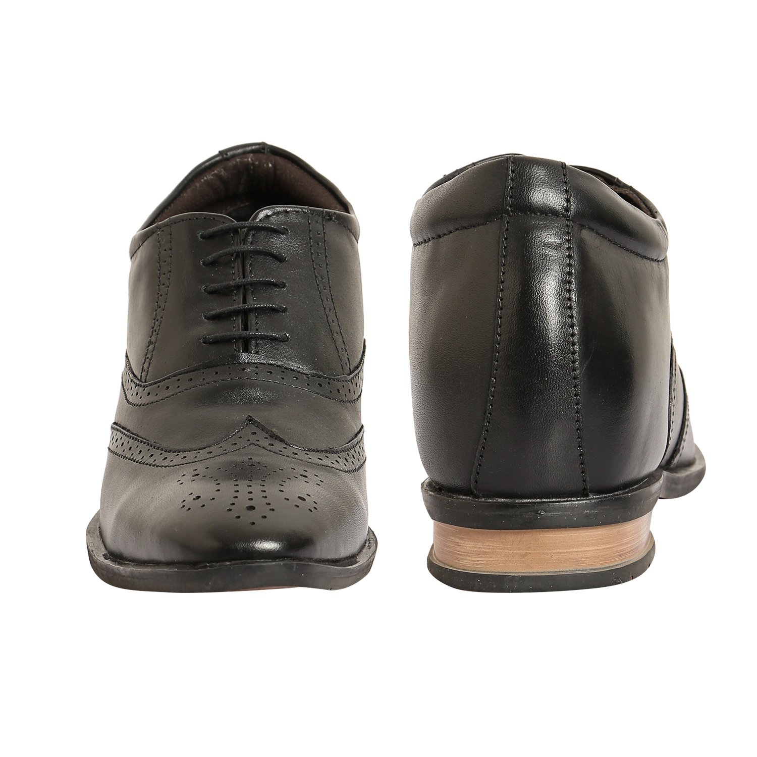 Black brogue derby with a hidden heel - Image 3