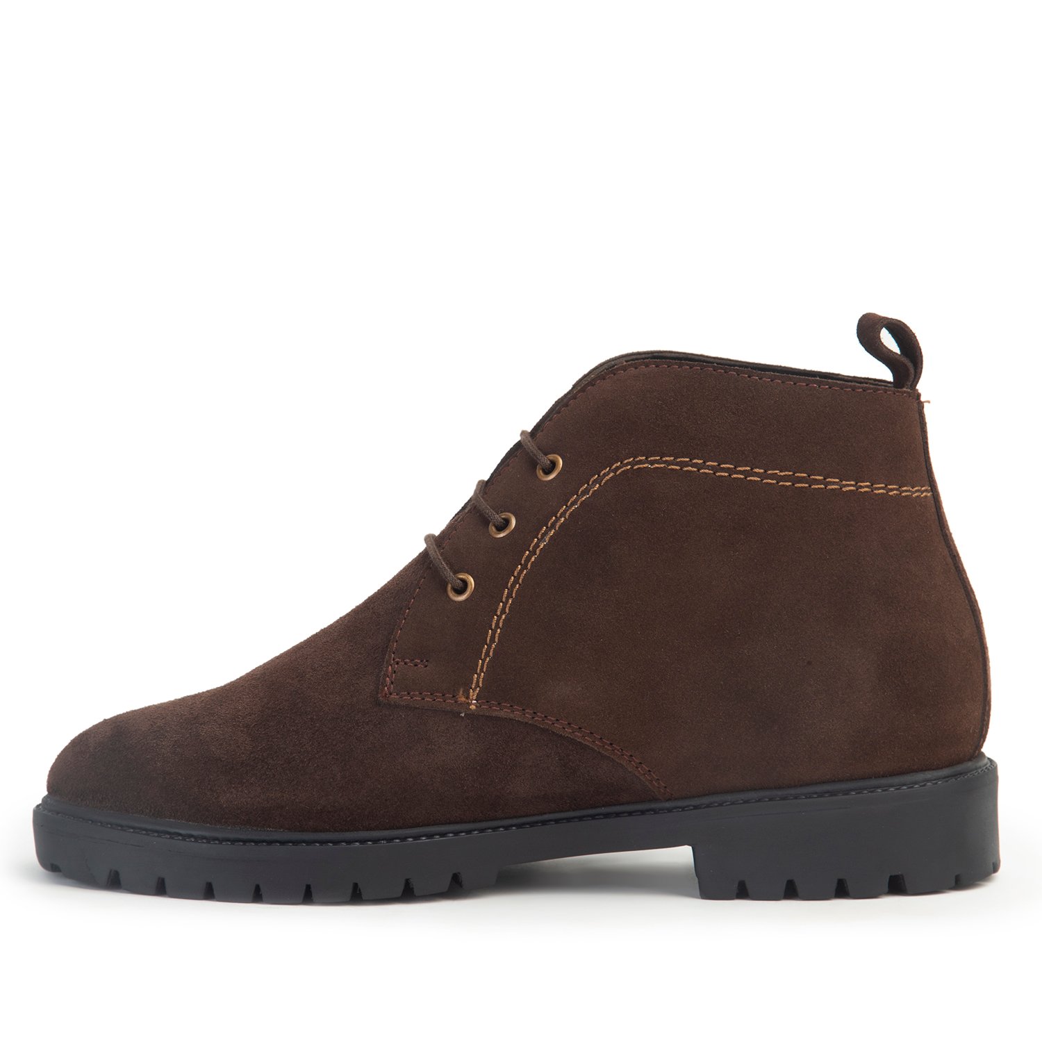 Dark Brown Leather Chukka Boot for Men with a hidden heel - Image 2