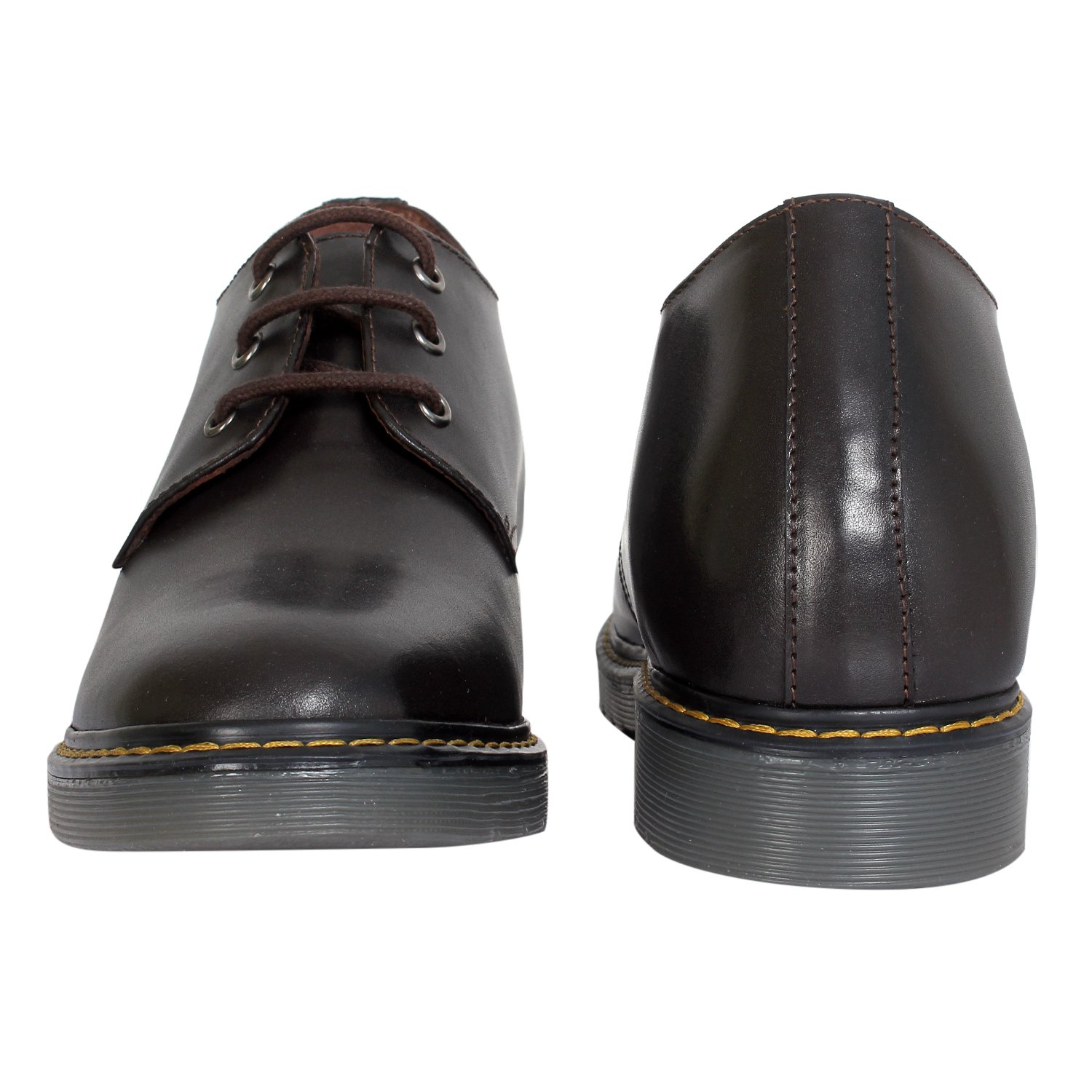 Dark Brown genuine leather welted lace ups with a hidden heel - Image 3