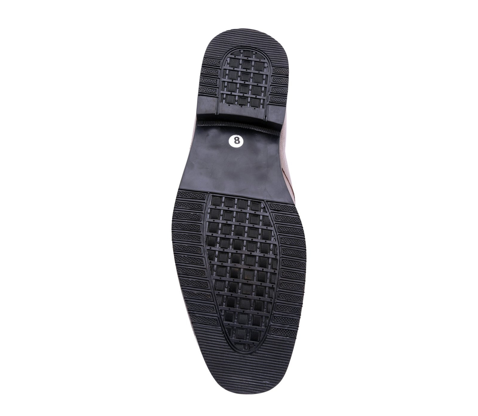 Brown textured leather loafers for men with a hidden heel - Image 3