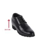 Black formal shoes for men with a hidden heel